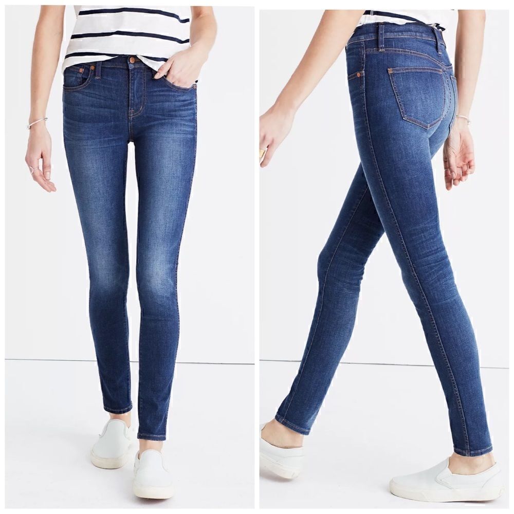 Madewell 9" High-Rise Skinny Jeans in Polly Wash Size 25
